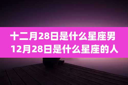 十二月28日是什么星座男 12月28日是什么星座的人