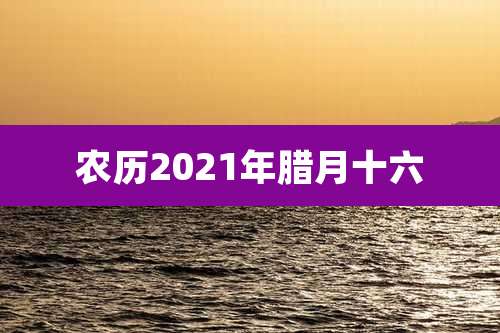 农历2021年腊月十六