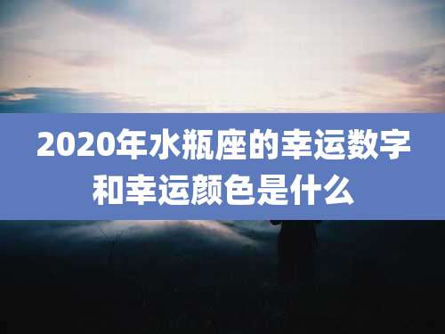 2020年水瓶座的幸运数字和幸运颜色是什么