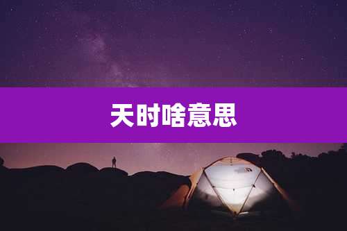 天时啥意思