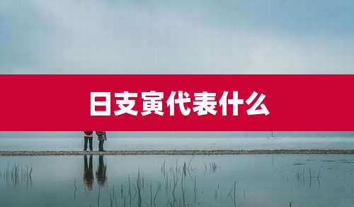 日支寅代表什么