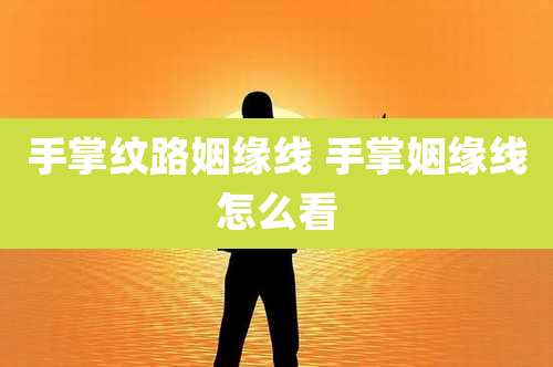 手掌纹路姻缘线 手掌姻缘线怎么看