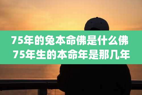 75年的兔本命佛是什么佛 75年生的本命年是那几年