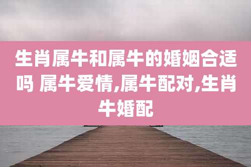 生肖属牛和属牛的婚姻合适吗 属牛爱情,属牛配对,生肖牛婚配