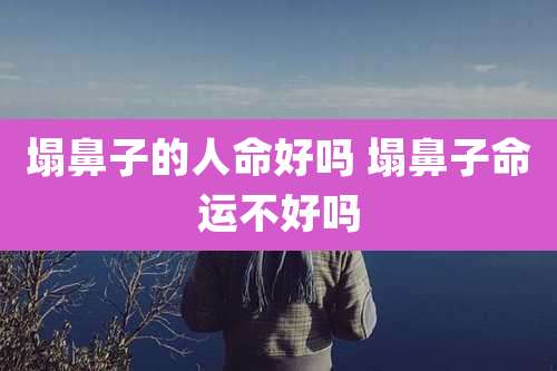 塌鼻子的人命好吗 塌鼻子命运不好吗