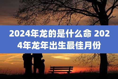 2024年龙的是什么命 2024年龙年出生最佳月份