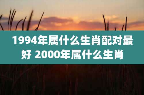 1994年属什么生肖配对最好 2000年属什么生肖