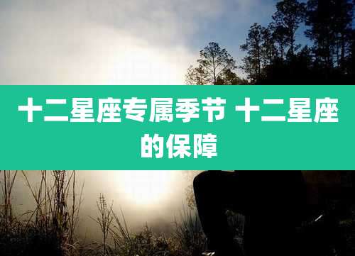 十二星座专属季节 十二星座的保障